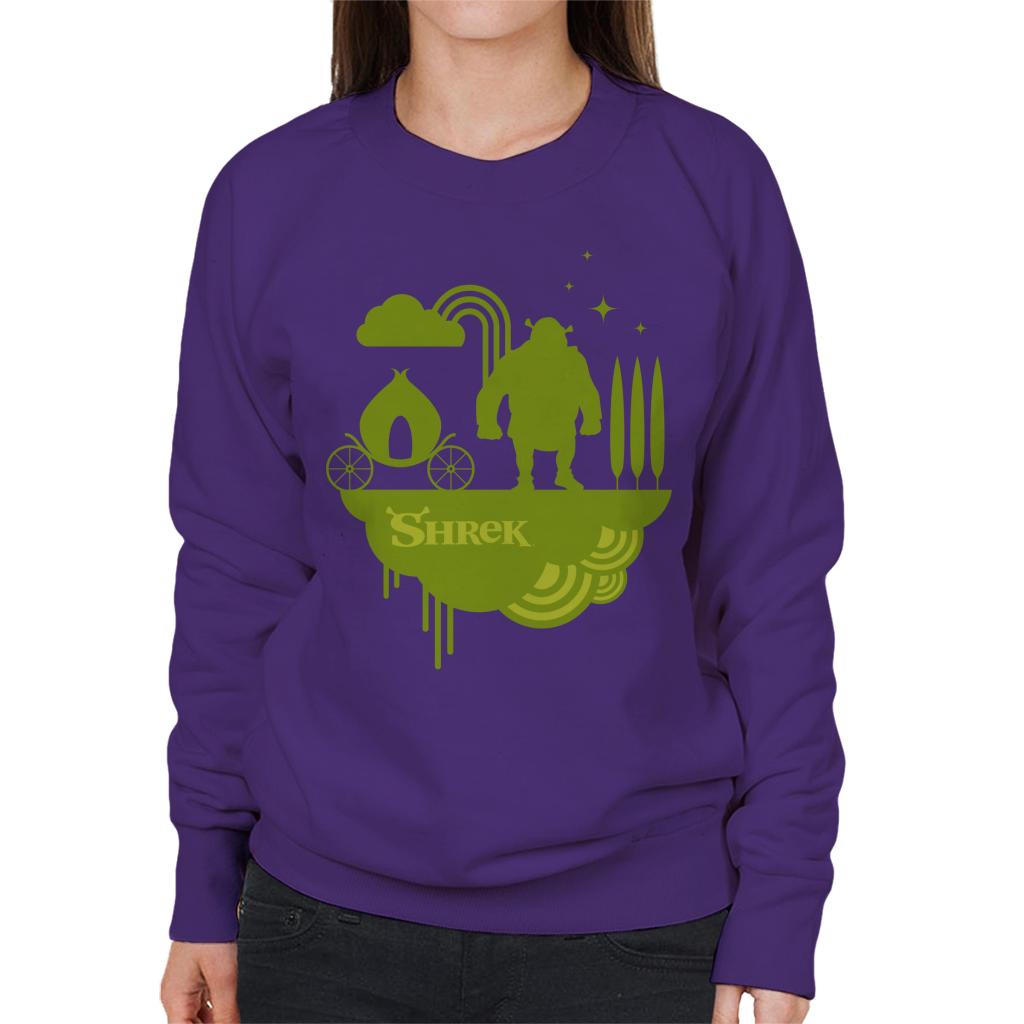 Shrek Silhouette Women's Sweatshirt-ALL + EVERY