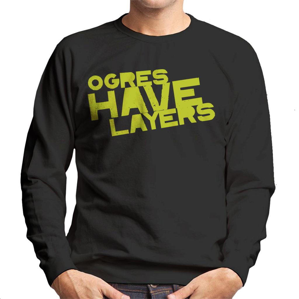 Shrek Ogres Have Layers Men's Sweatshirt-ALL + EVERY