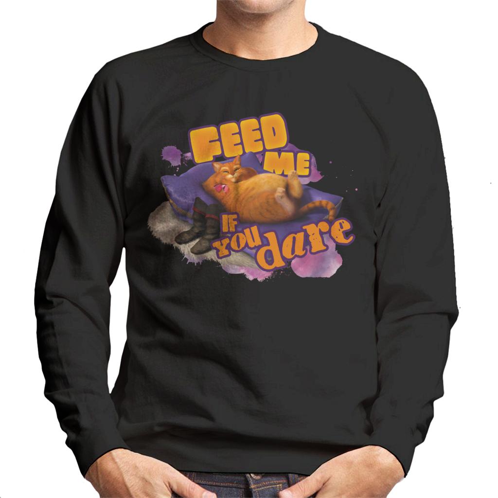 Shrek Puss In Boots Feed Me If You Dare Men's Sweatshirt-ALL + EVERY