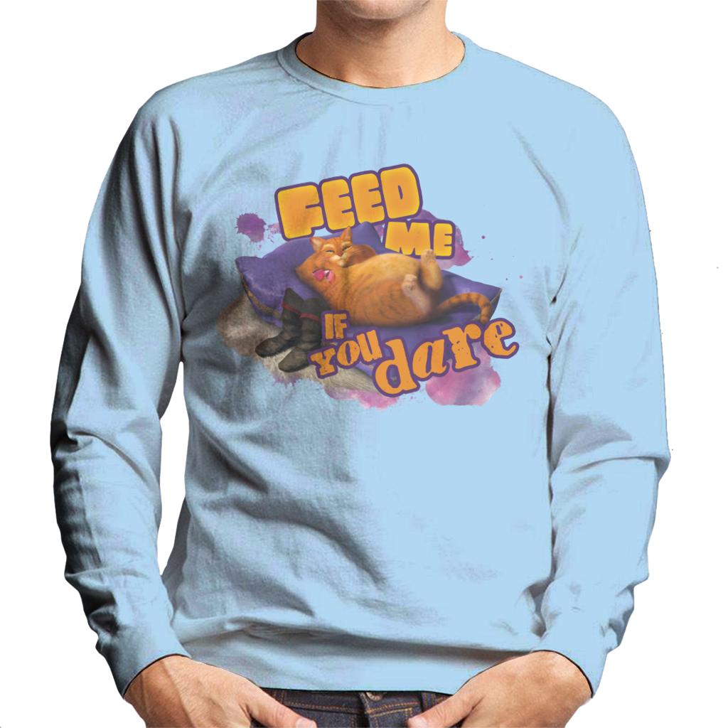 Shrek Puss In Boots Feed Me If You Dare Men's Sweatshirt-ALL + EVERY