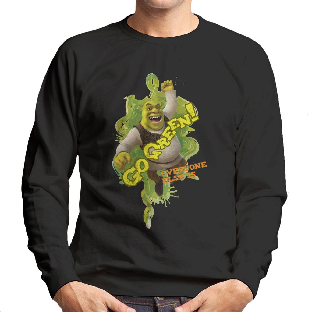 Shrek Go Green Everyone Else Is Men's Sweatshirt-ALL + EVERY