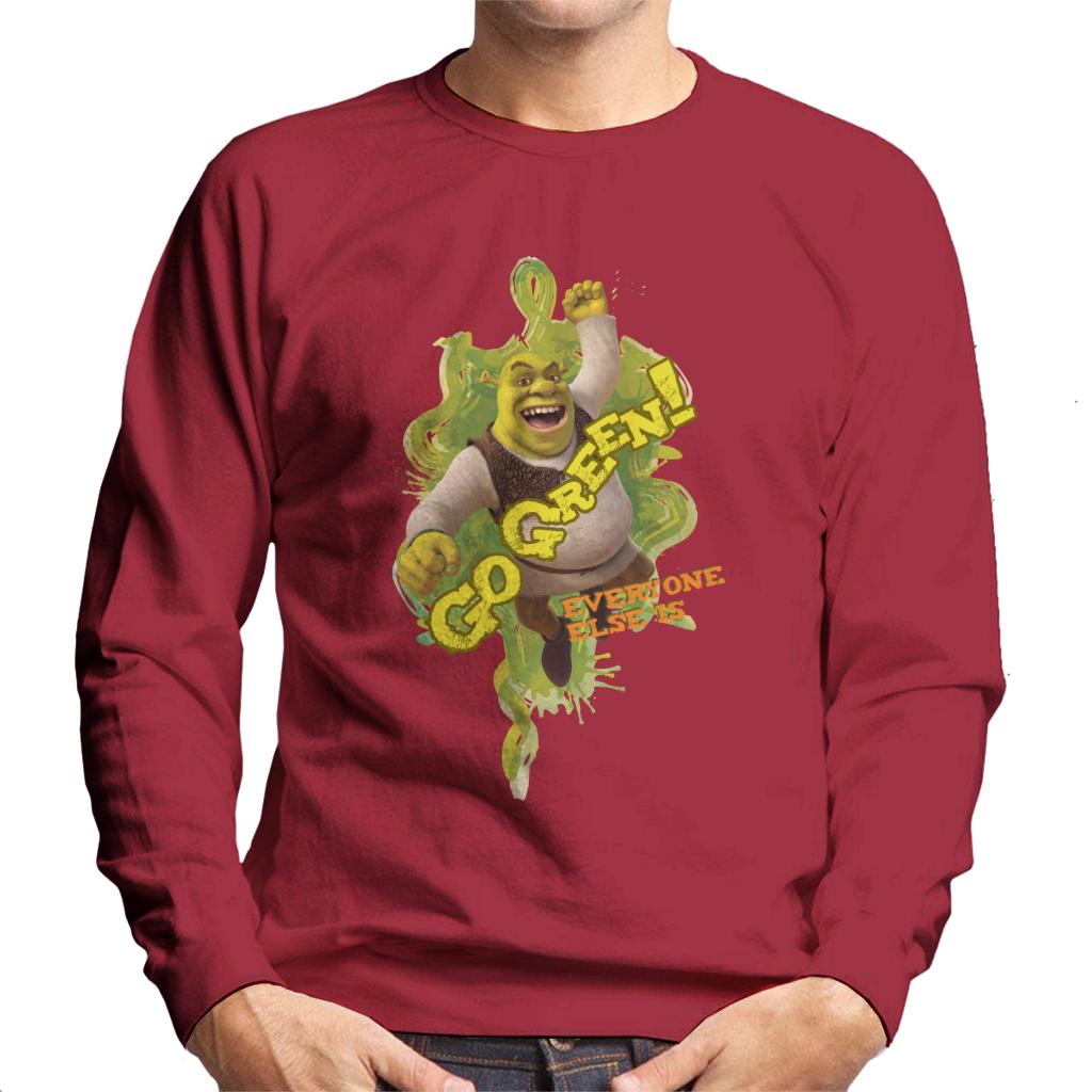 Shrek Go Green Everyone Else Is Men's Sweatshirt-ALL + EVERY