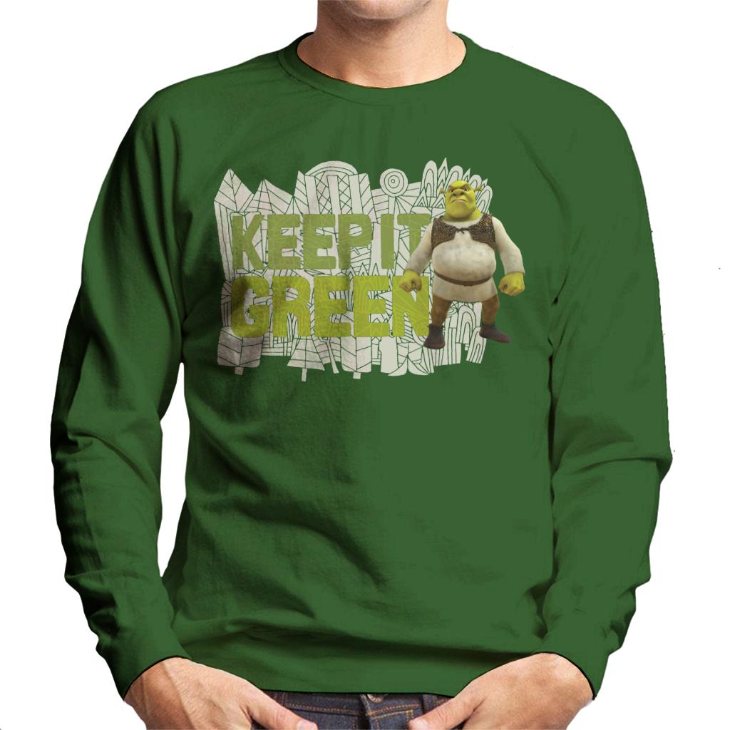 Shrek Keep It Green Men's Sweatshirt-ALL + EVERY