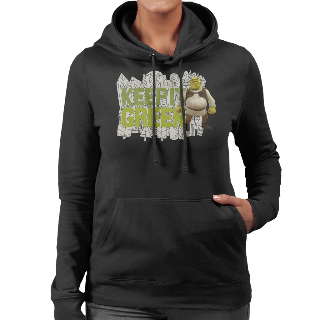 Shrek Keep It Green Women's Hooded Sweatshirt-ALL + EVERY