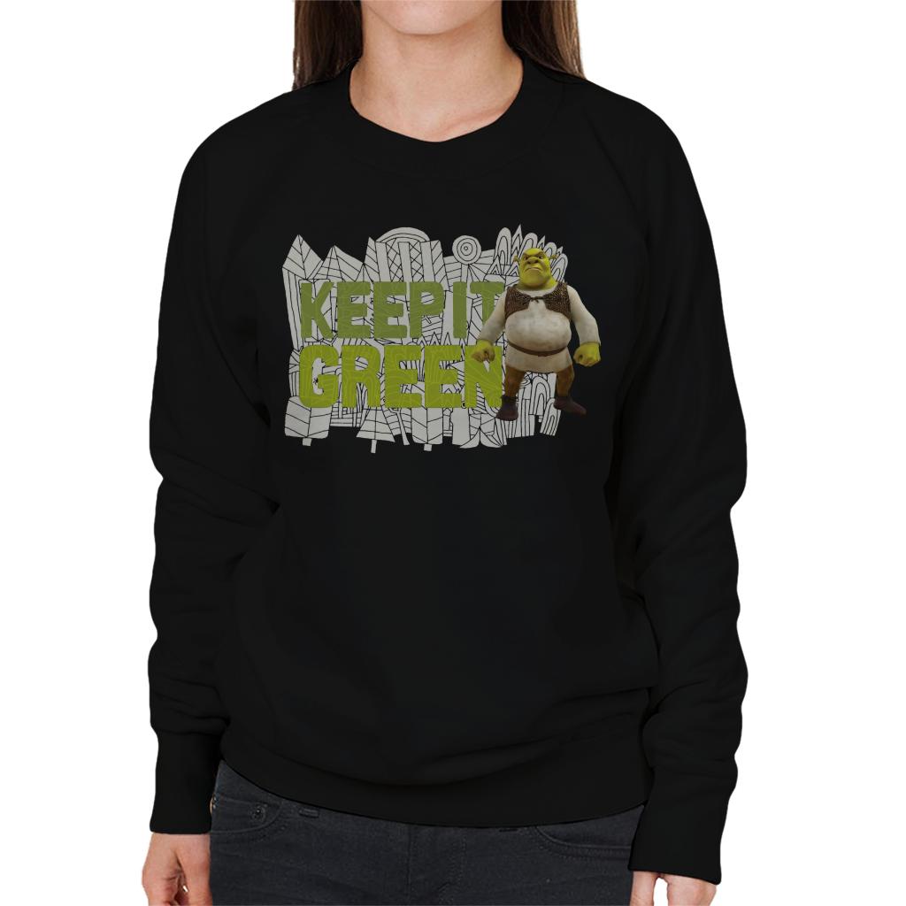 Shrek Keep It Green Women's Sweatshirt-ALL + EVERY