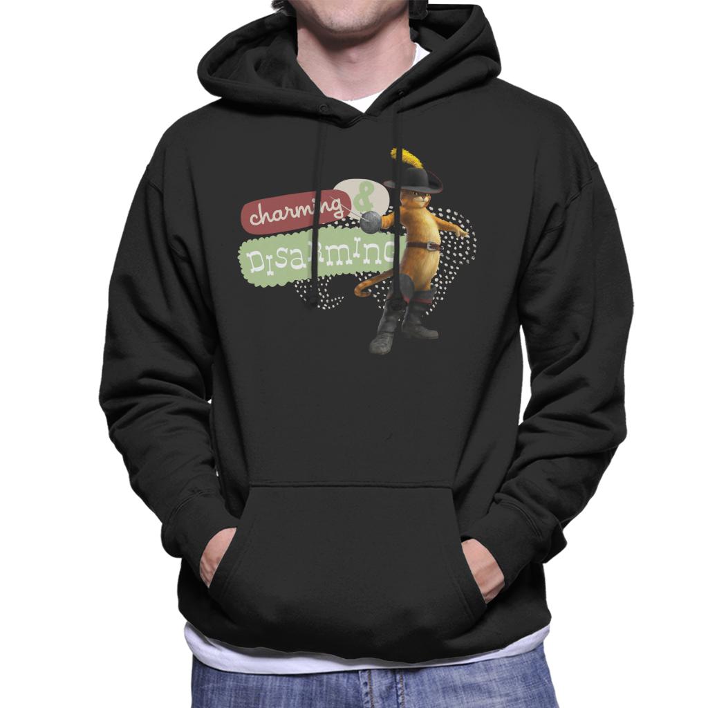 Shrek Puss In Boots Charming And Disarming Men's Hooded Sweatshirt-ALL + EVERY