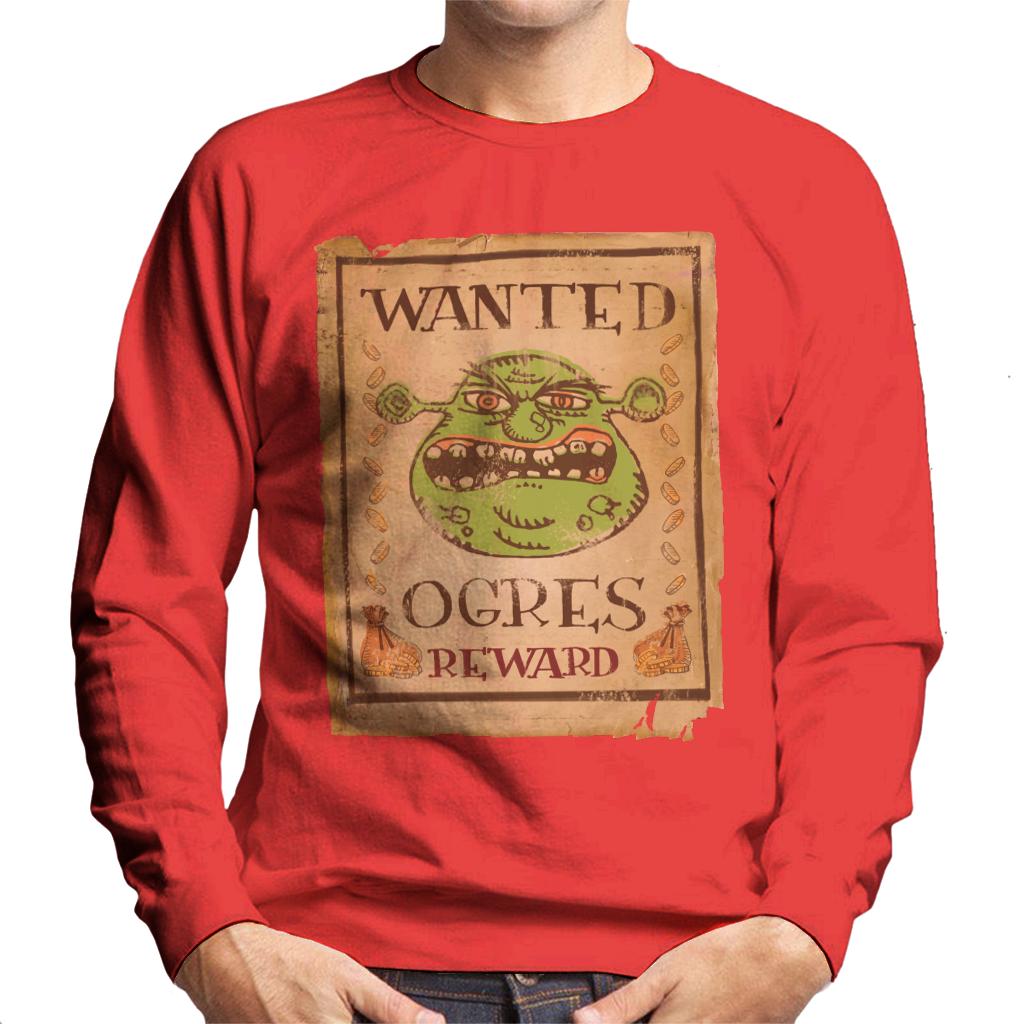 Shrek Wanted Ogres Reward Men's Sweatshirt-ALL + EVERY