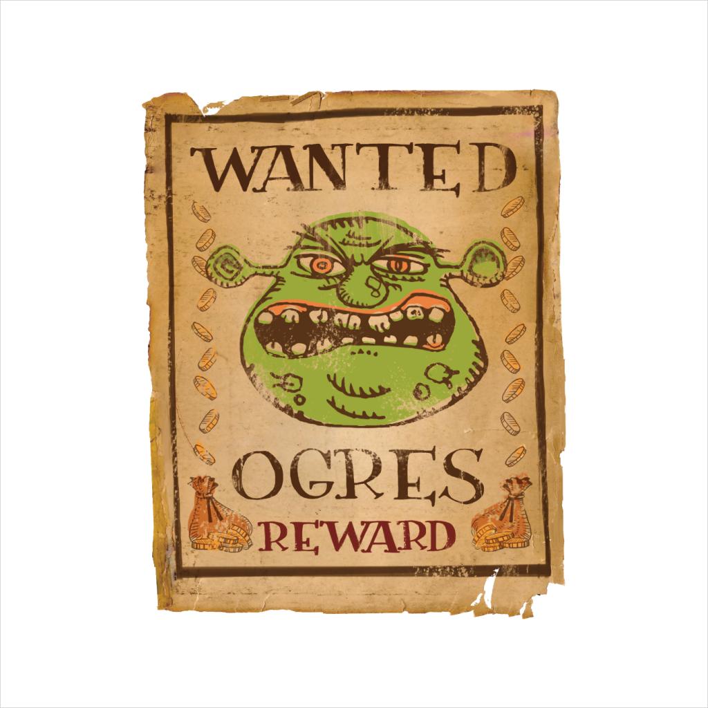 Shrek Wanted Ogres Reward Men's T-Shirt-ALL + EVERY