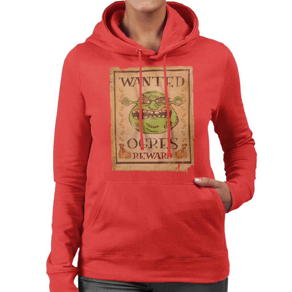 Shrek Wanted Ogres Reward Women's Hooded Sweatshirt-ALL + EVERY