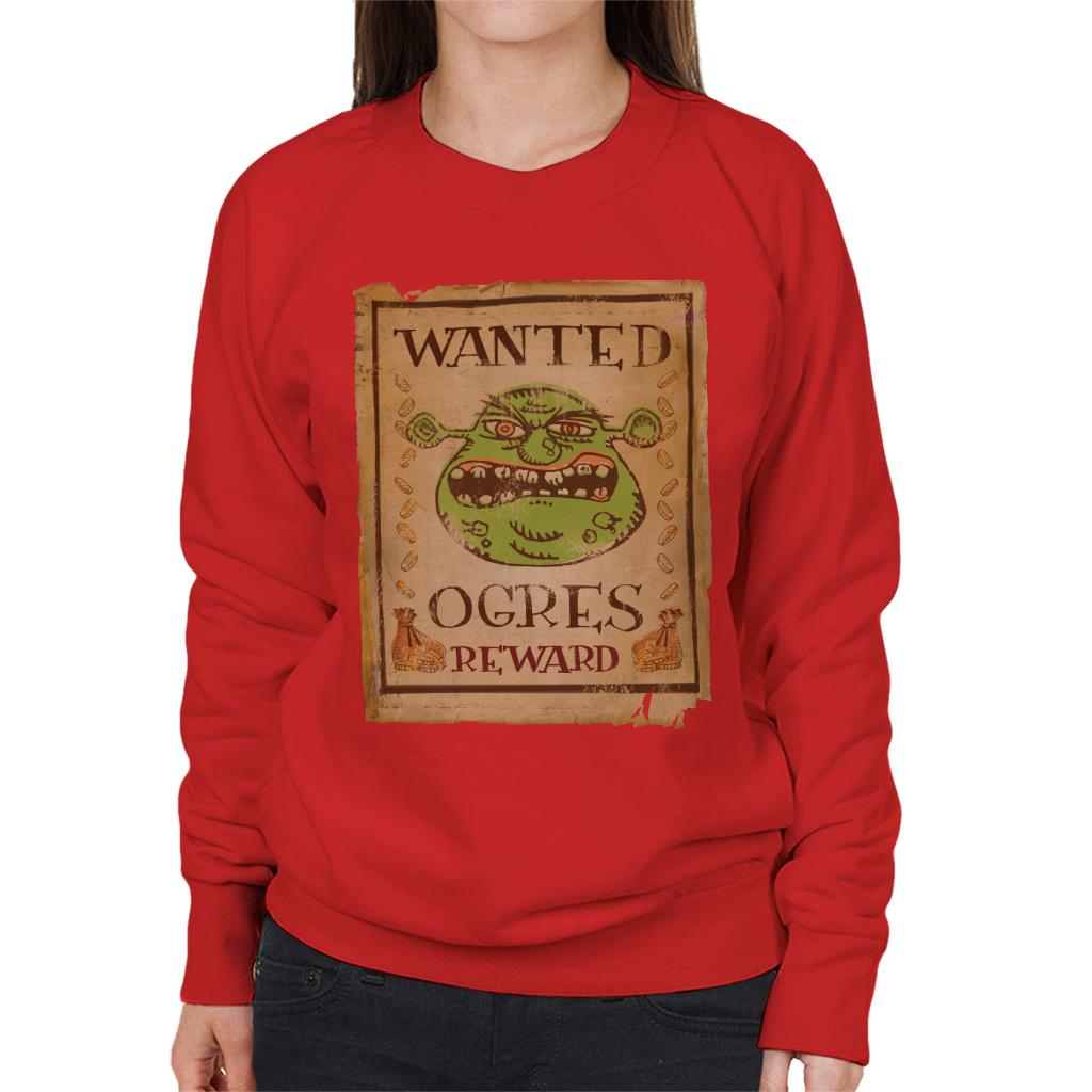 Shrek Wanted Ogres Reward Women's Sweatshirt-ALL + EVERY