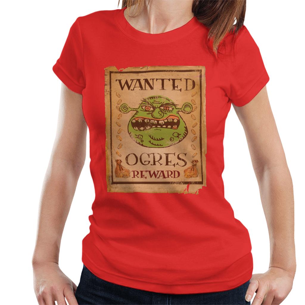 Shrek Wanted Ogres Reward Women's T-Shirt-ALL + EVERY