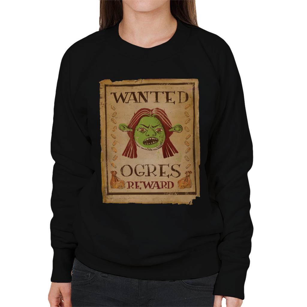 Shrek Princess Fiona Wanted Ogres Reward Women's Sweatshirt-ALL + EVERY