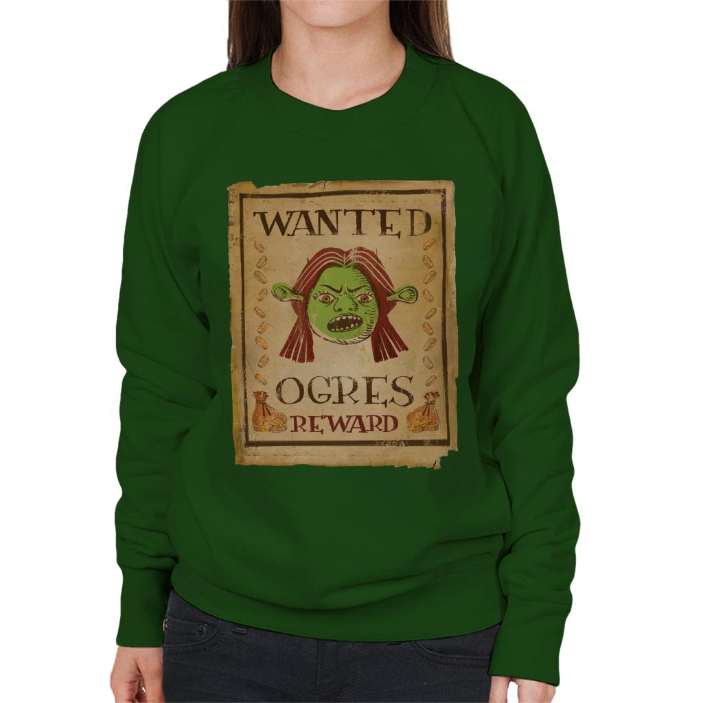 Shrek Princess Fiona Wanted Ogres Reward Women's Sweatshirt-ALL + EVERY