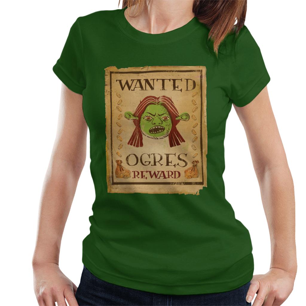 Shrek Princess Fiona Wanted Ogres Reward Women's T-Shirt-ALL + EVERY