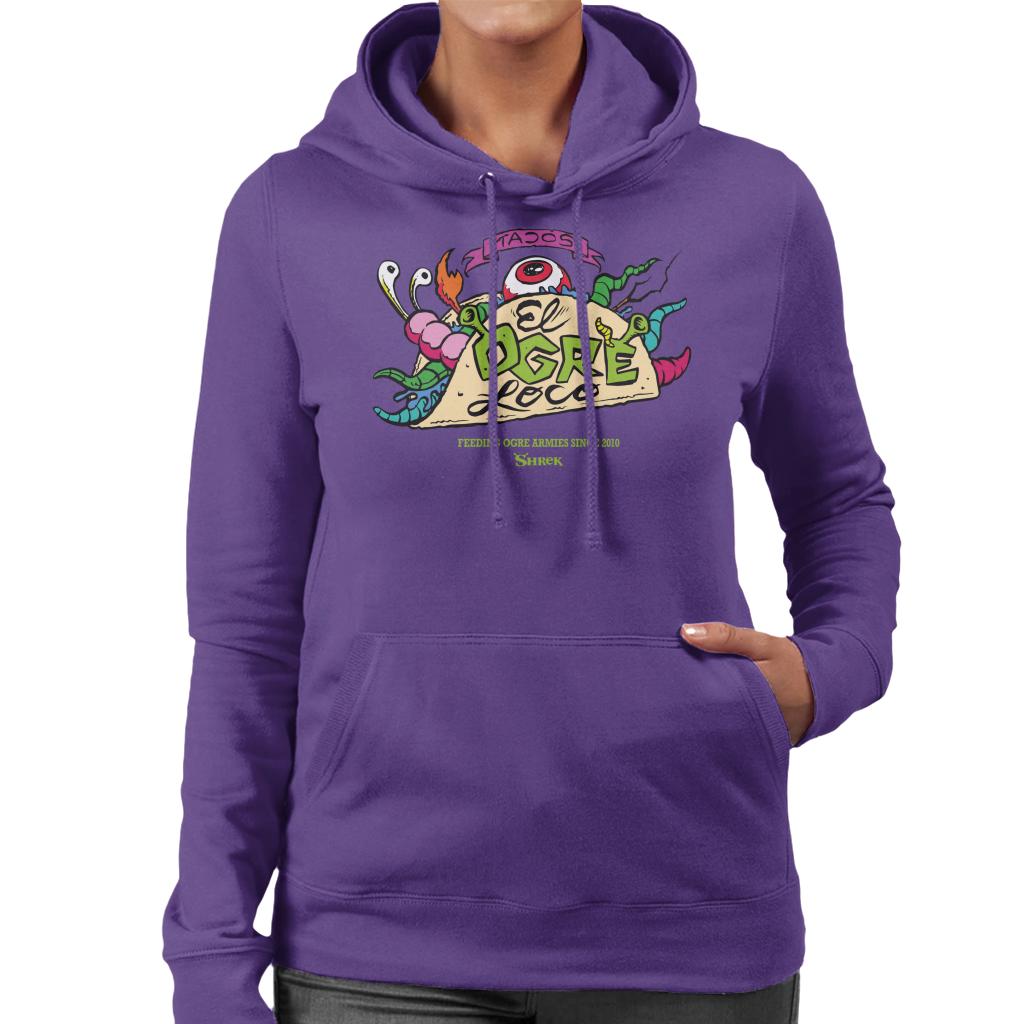 Shrek Tacos El Ogre Loco Women's Hooded Sweatshirt-ALL + EVERY