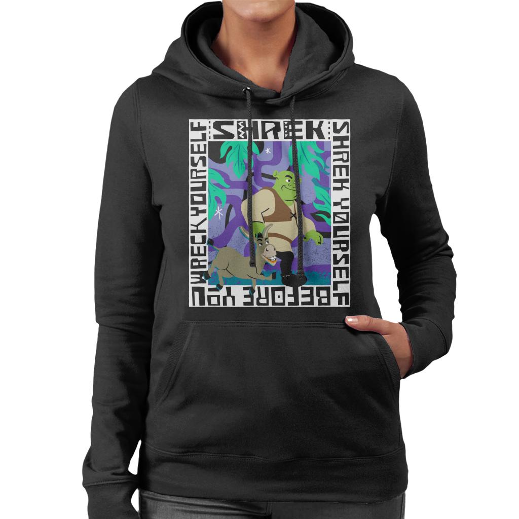 Shrek And Donkey Walking Together Women's Hooded Sweatshirt-ALL + EVERY