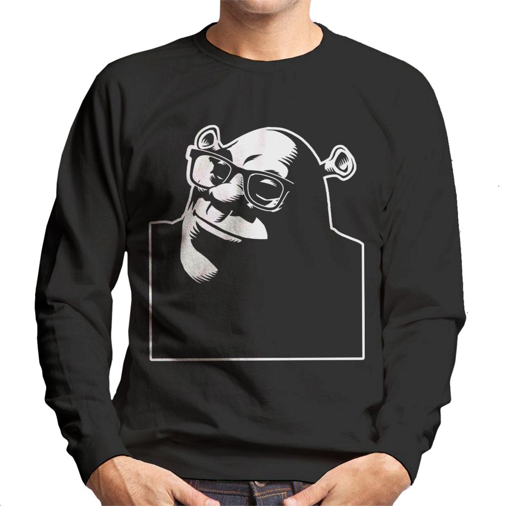 Shrek Wearing Glasses Silhouette Men's Sweatshirt-ALL + EVERY