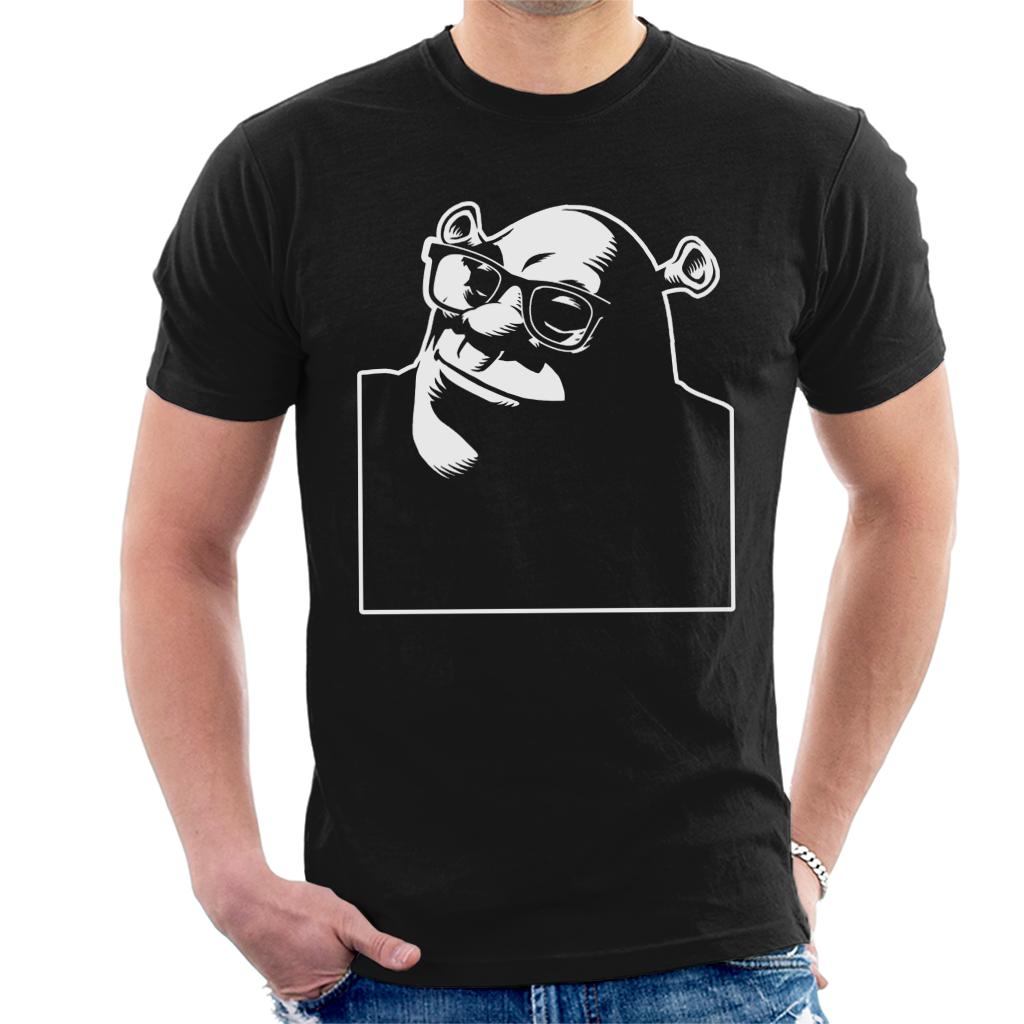 Shrek Wearing Glasses Silhouette Men's T-Shirt-ALL + EVERY