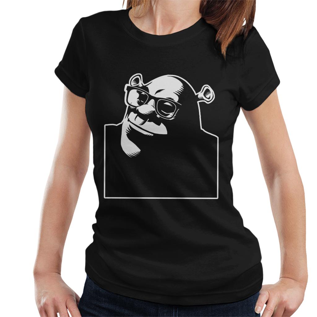 Shrek Wearing Glasses Silhouette Women's T-Shirt-ALL + EVERY