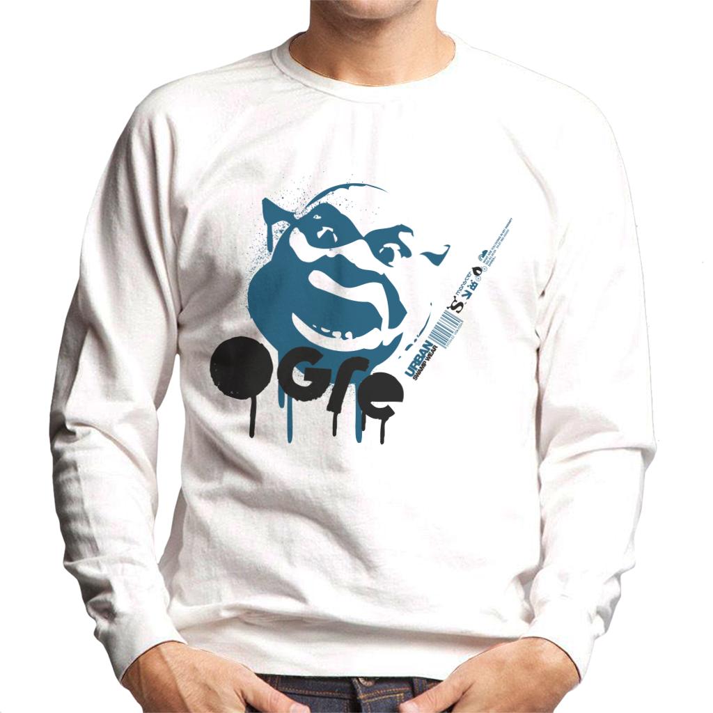 Shrek Blue Ogre Silhouette Men's Sweatshirt-ALL + EVERY