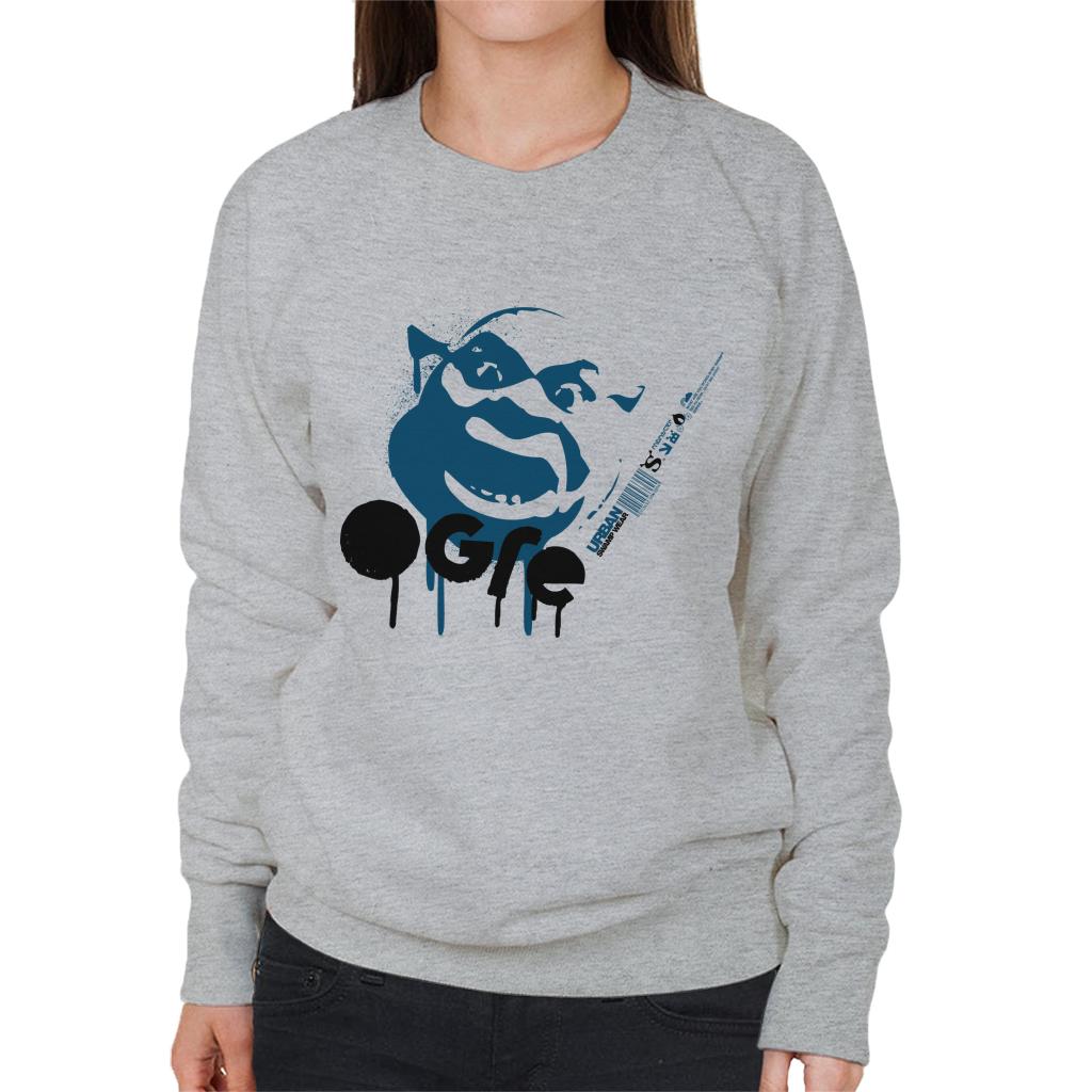 Shrek Blue Ogre Silhouette Women's Sweatshirt-ALL + EVERY