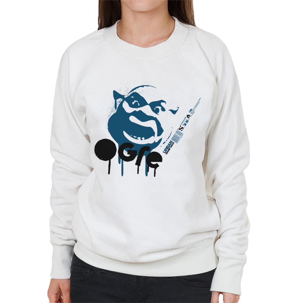 Shrek Blue Ogre Silhouette Women's Sweatshirt-ALL + EVERY