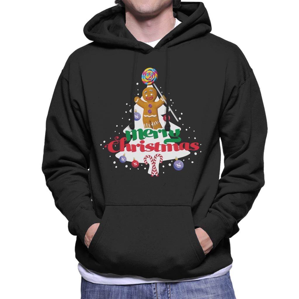 Shrek Christmas Gingerbread Man Merry Xmas Men's Hooded Sweatshirt-ALL + EVERY