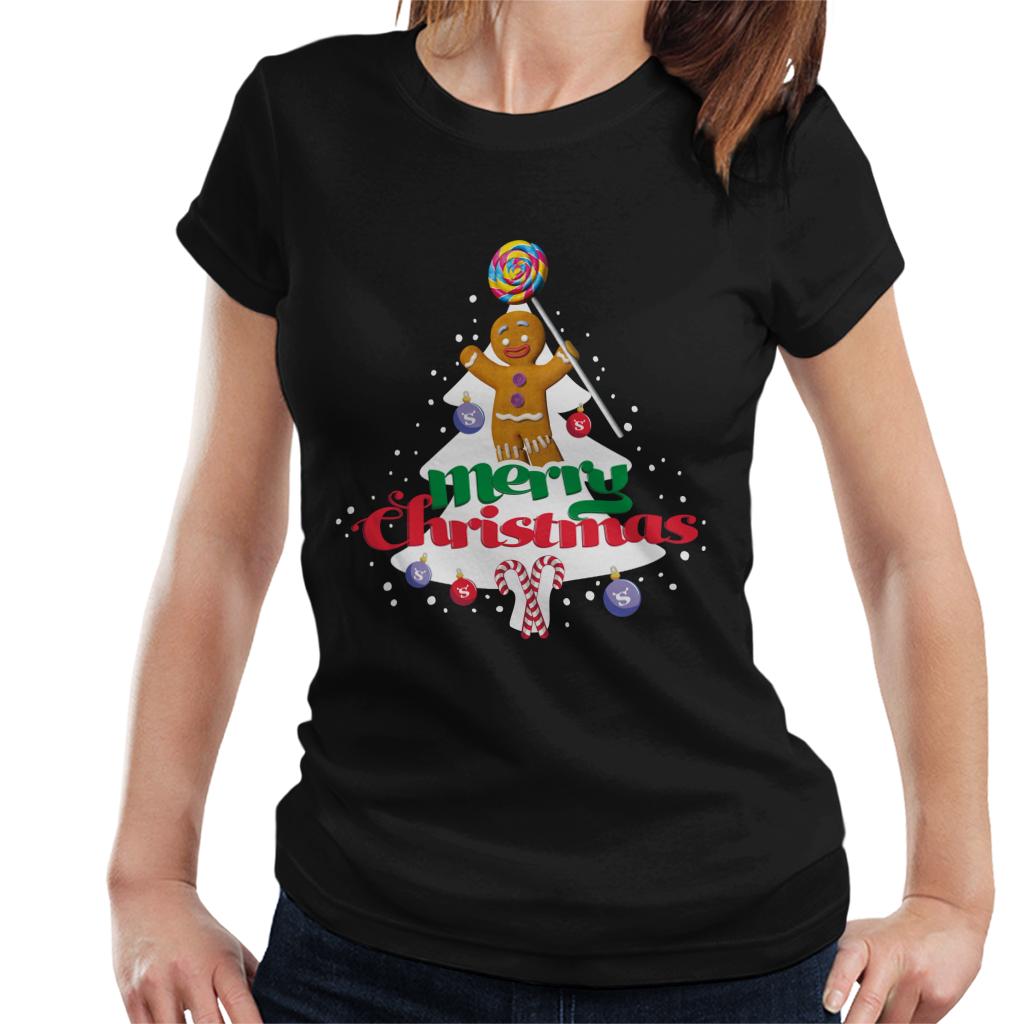 Shrek Christmas Gingerbread Man Merry Xmas Women's T-Shirt-ALL + EVERY