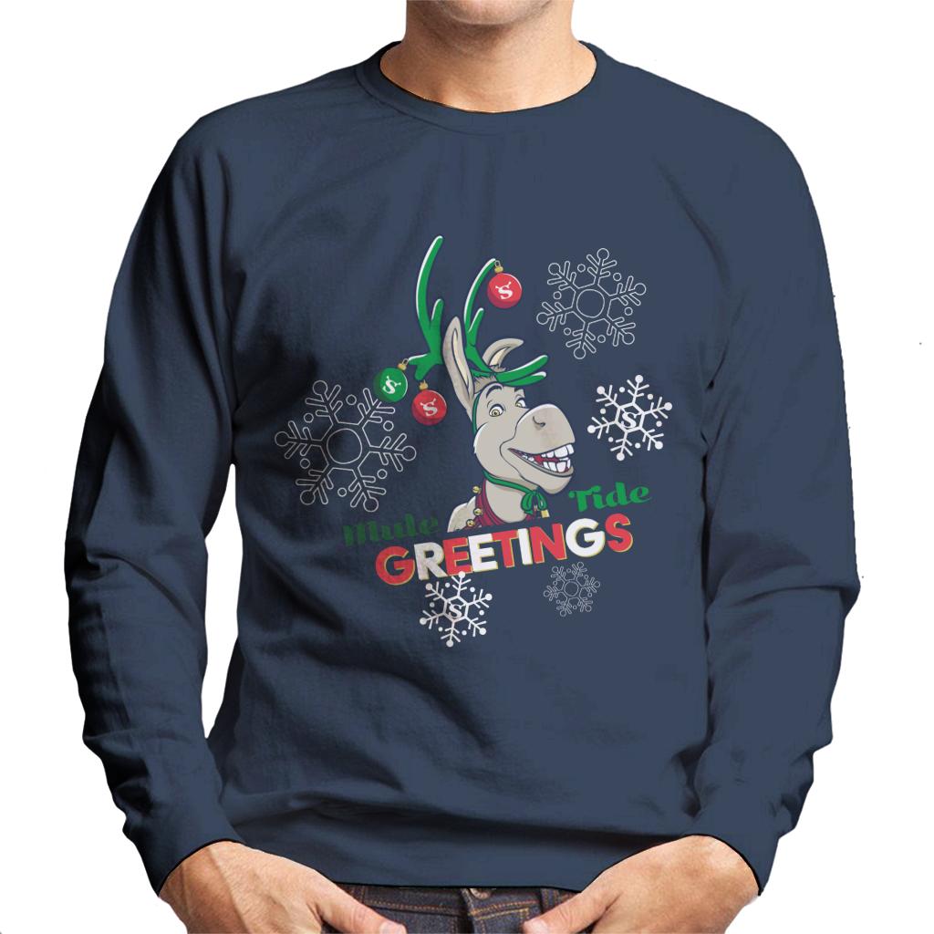 Shrek Christmas Donkey Mule Tide Greetings Men's Sweatshirt-ALL + EVERY