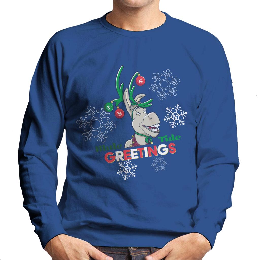 Shrek Christmas Donkey Mule Tide Greetings Men's Sweatshirt-ALL + EVERY