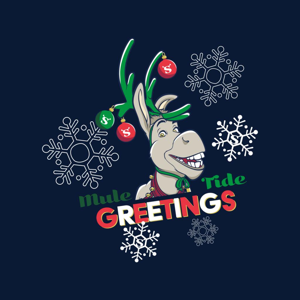 Shrek Christmas Donkey Mule Tide Greetings Women's T-Shirt-ALL + EVERY