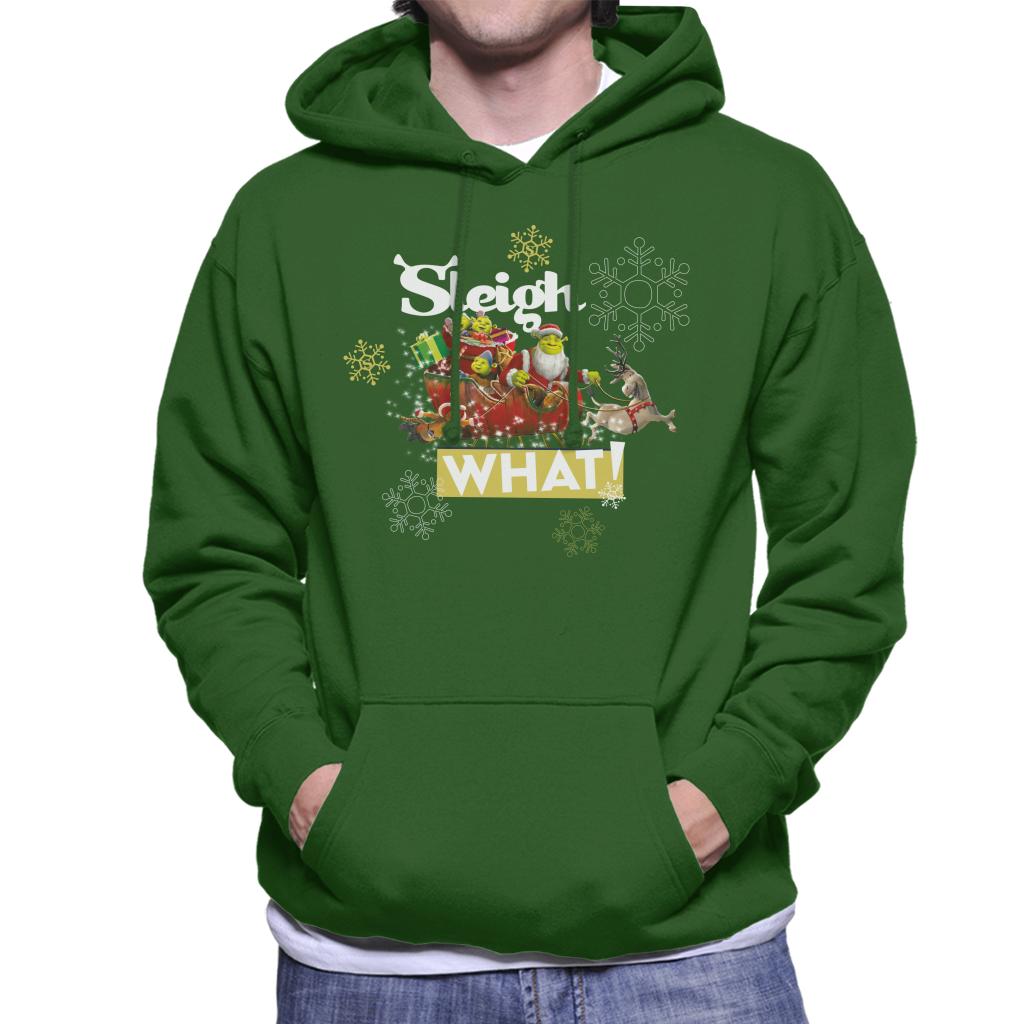 Shrek Christmas Sleigh What Men's Hooded Sweatshirt-ALL + EVERY