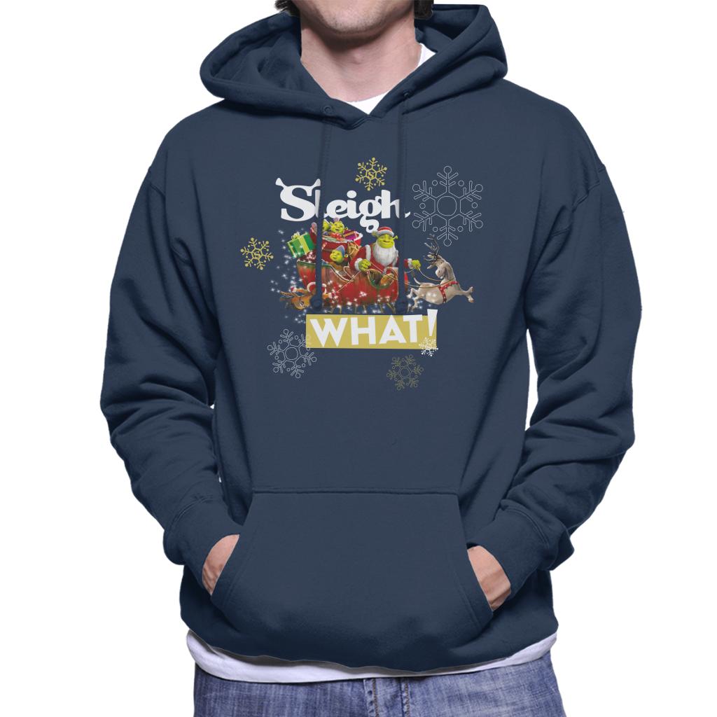 Shrek Christmas Sleigh What Men's Hooded Sweatshirt-ALL + EVERY