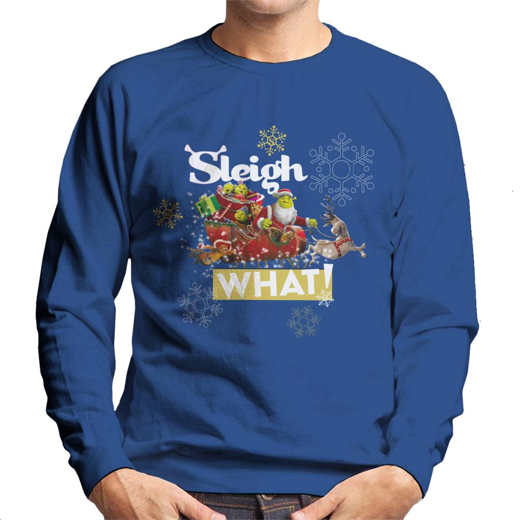 Shrek Christmas Sleigh What Men's Sweatshirt-ALL + EVERY