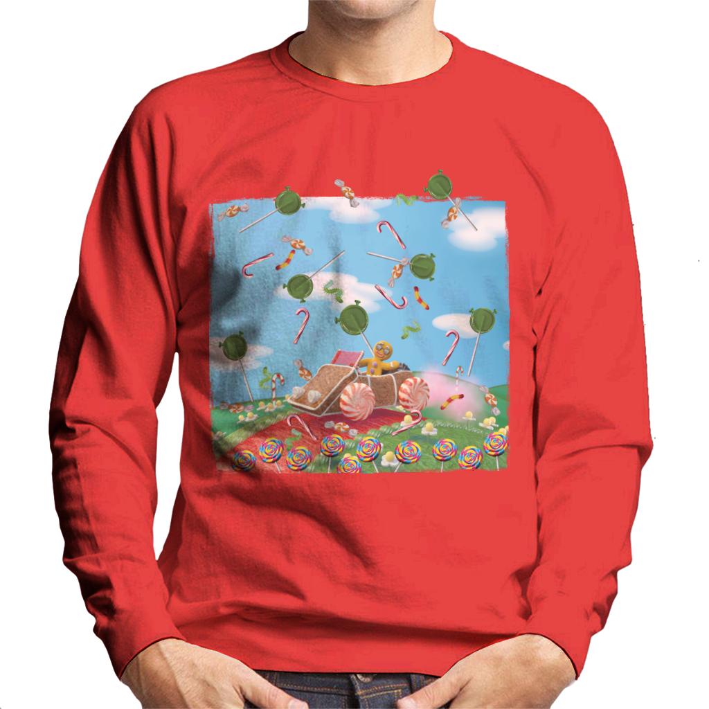 Shrek Christmas Gingerbread Man Raining Sweets Men's Sweatshirt-ALL + EVERY