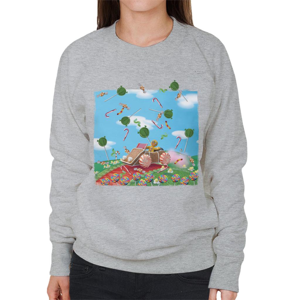 Shrek Christmas Gingerbread Man Raining Sweets Women's Sweatshirt-ALL + EVERY