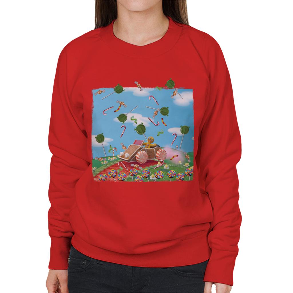 Shrek Christmas Gingerbread Man Raining Sweets Women's Sweatshirt-ALL + EVERY