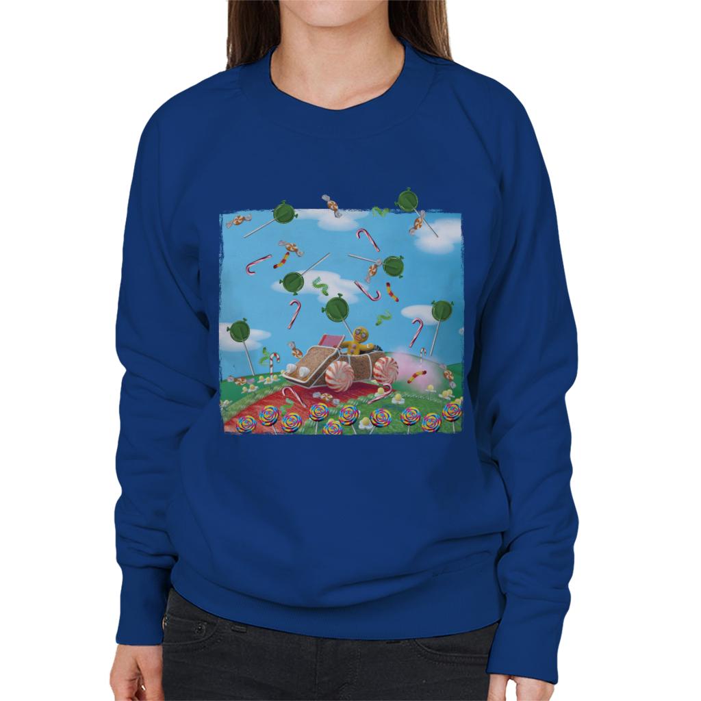 Shrek Christmas Gingerbread Man Raining Sweets Women's Sweatshirt-ALL + EVERY