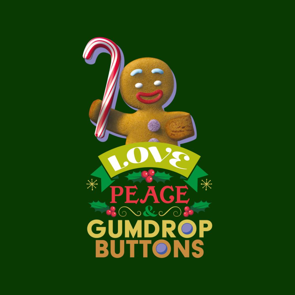 Shrek Christmas Gingerbread Man Love Peace Gumdrop Buttons Women's Hooded Sweatshirt-ALL + EVERY