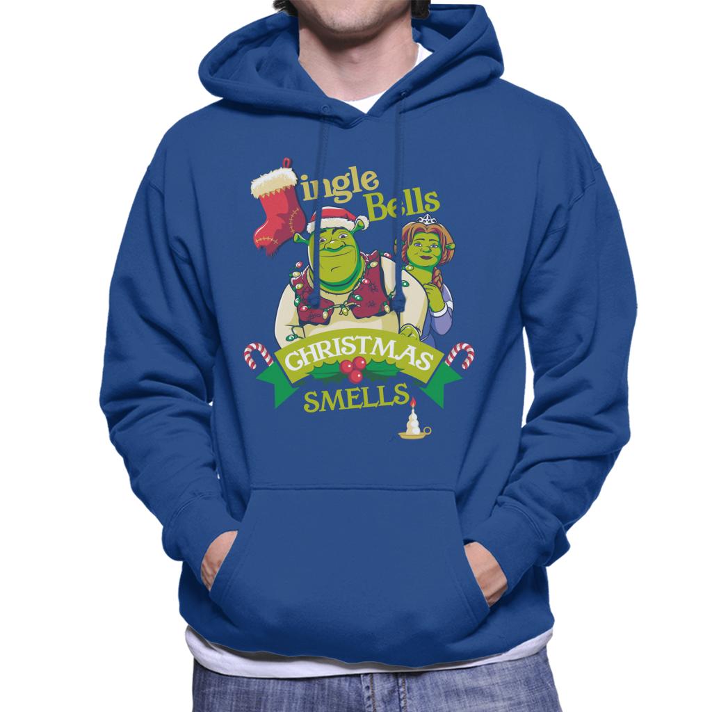 Shrek Christmas Jingle Bells Christmas Smells Men's Hooded Sweatshirt-ALL + EVERY