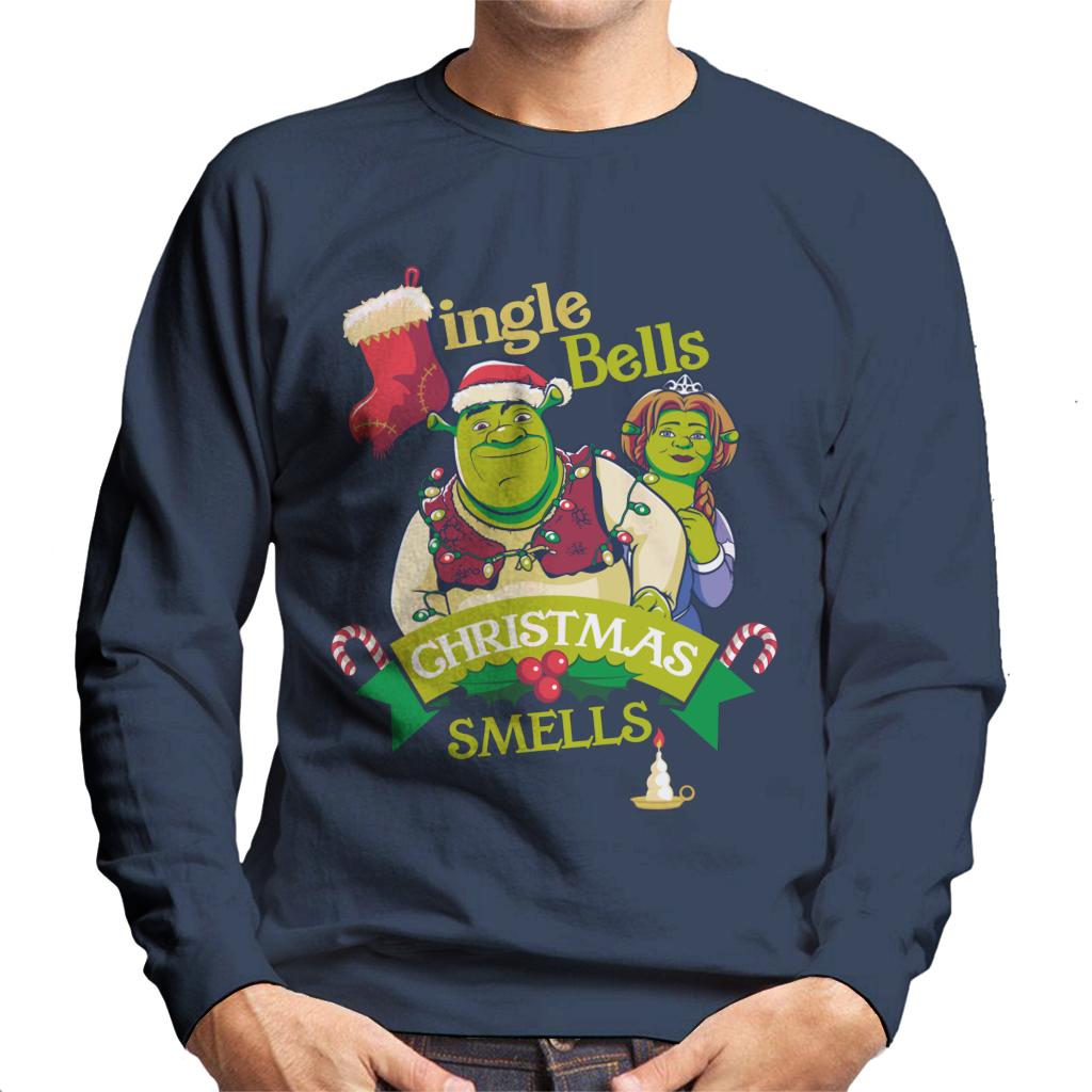 Shrek Christmas Jingle Bells Christmas Smells Men's Sweatshirt-ALL + EVERY