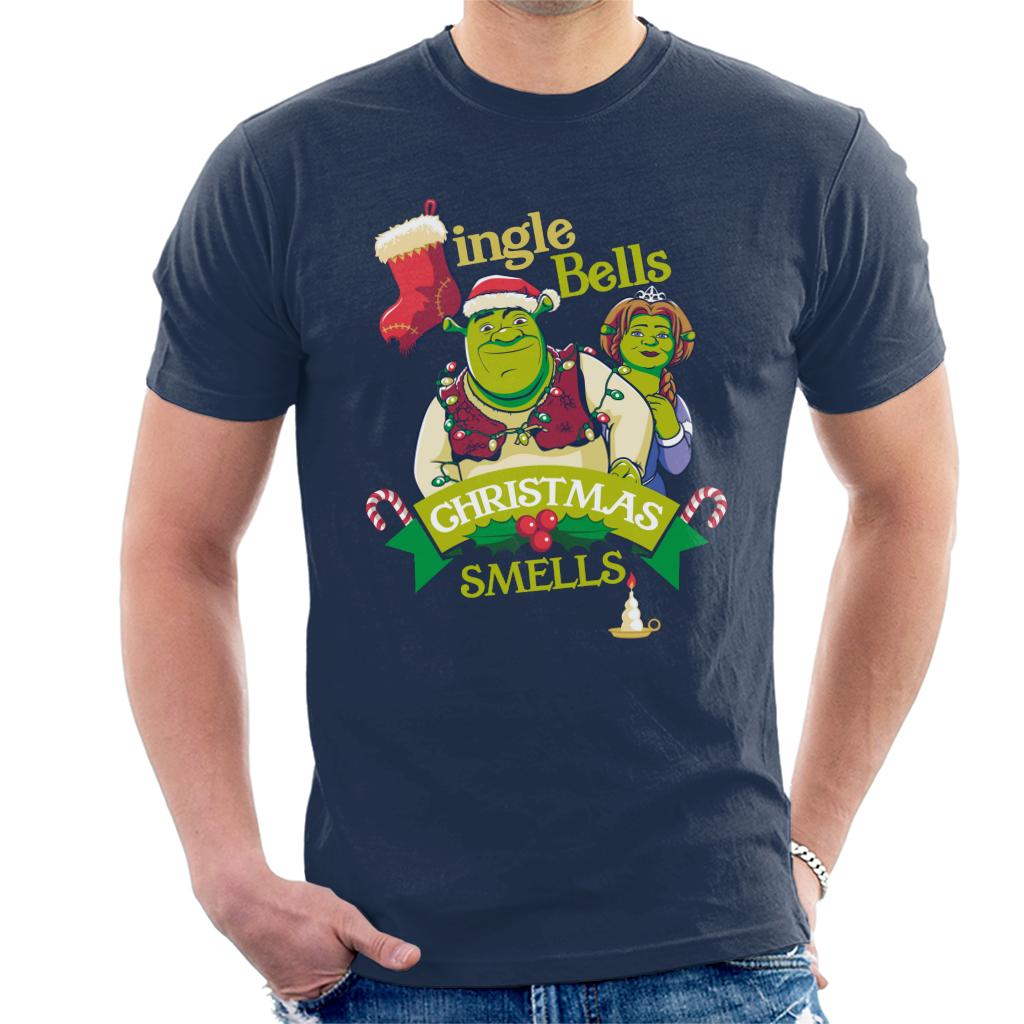 Shrek Christmas Jingle Bells Christmas Smells Men's T-Shirt-ALL + EVERY