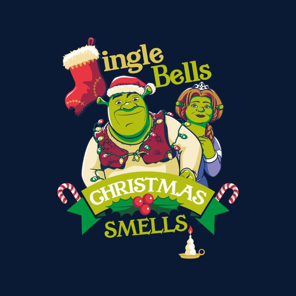 Shrek Christmas Jingle Bells Christmas Smells Men's T-Shirt-ALL + EVERY