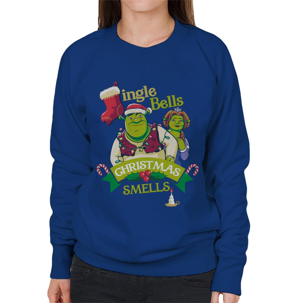 Shrek Christmas Jingle Bells Christmas Smells Women's Sweatshirt-ALL + EVERY