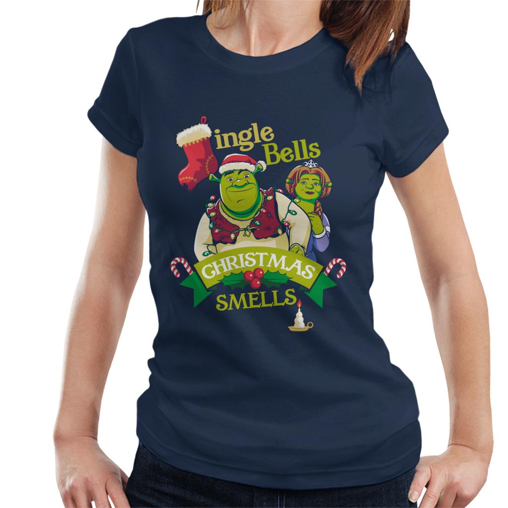 Shrek Christmas Jingle Bells Christmas Smells Women's T-Shirt-ALL + EVERY