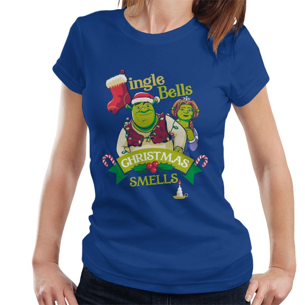 Shrek Christmas Jingle Bells Christmas Smells Women's T-Shirt-ALL + EVERY