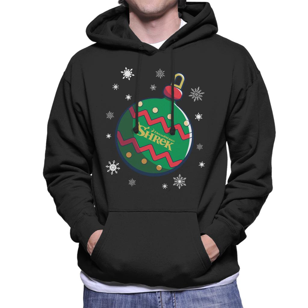 Shrek Christmas Festive Bauble Winter Snowflakes Men's Hooded Sweatshirt-ALL + EVERY