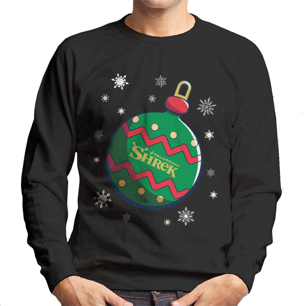 Shrek Christmas Festive Bauble Winter Snowflakes Men's Sweatshirt-ALL + EVERY