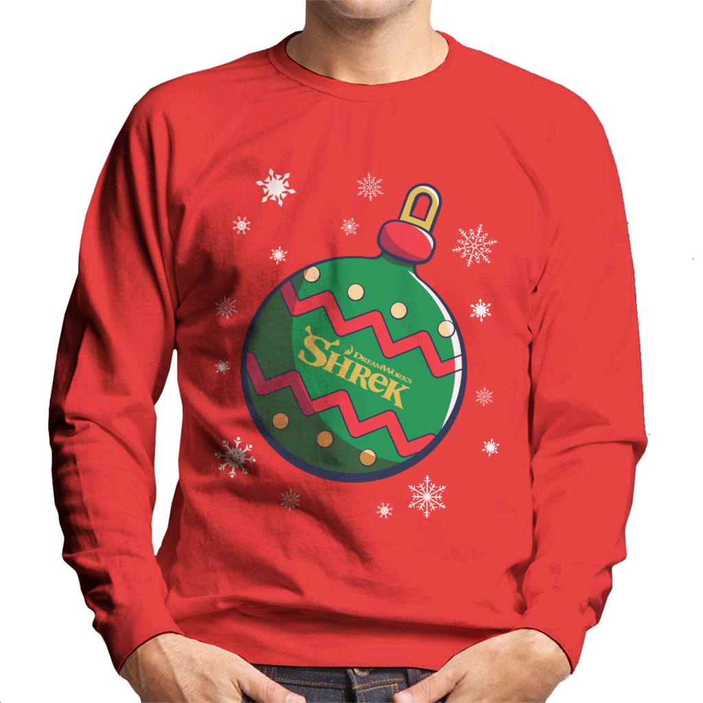 Shrek Christmas Festive Bauble Winter Snowflakes Men's Sweatshirt-ALL + EVERY