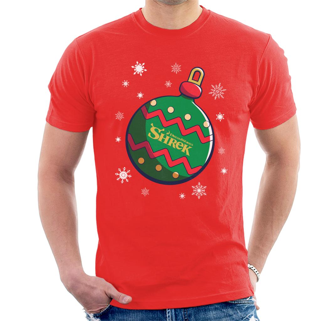 Shrek Christmas Festive Bauble Winter Snowflakes Men's T-Shirt-ALL + EVERY